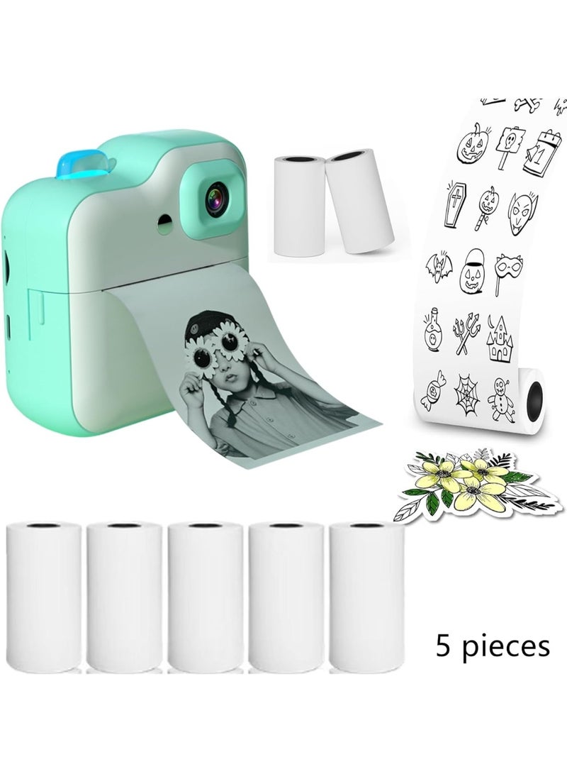 AoMige 5Pcs 57 x 25mm Refill Thermal Printer Paper for Kids Instant Camera and Mini Instant Printer Thermal,Inkless Printer Mini Refill Paper Roll (White) - Image 2